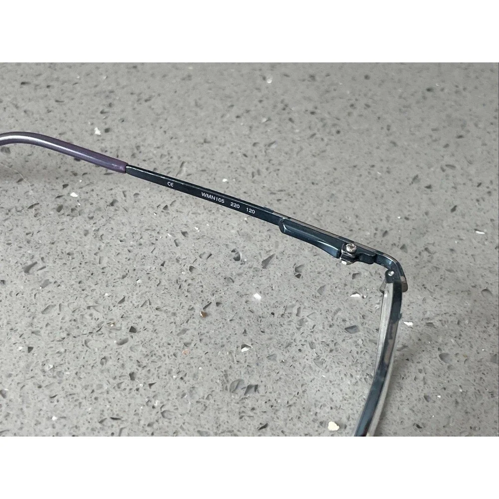 Vintage Nintendo WMN105 220 Blue Metal Oval Eyeglasses FRAMES ONLY 43-18-120